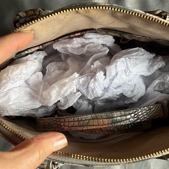 Brahmin Gemstone Duxbury Satchel Leather Crossbody - Picture 7 of 7